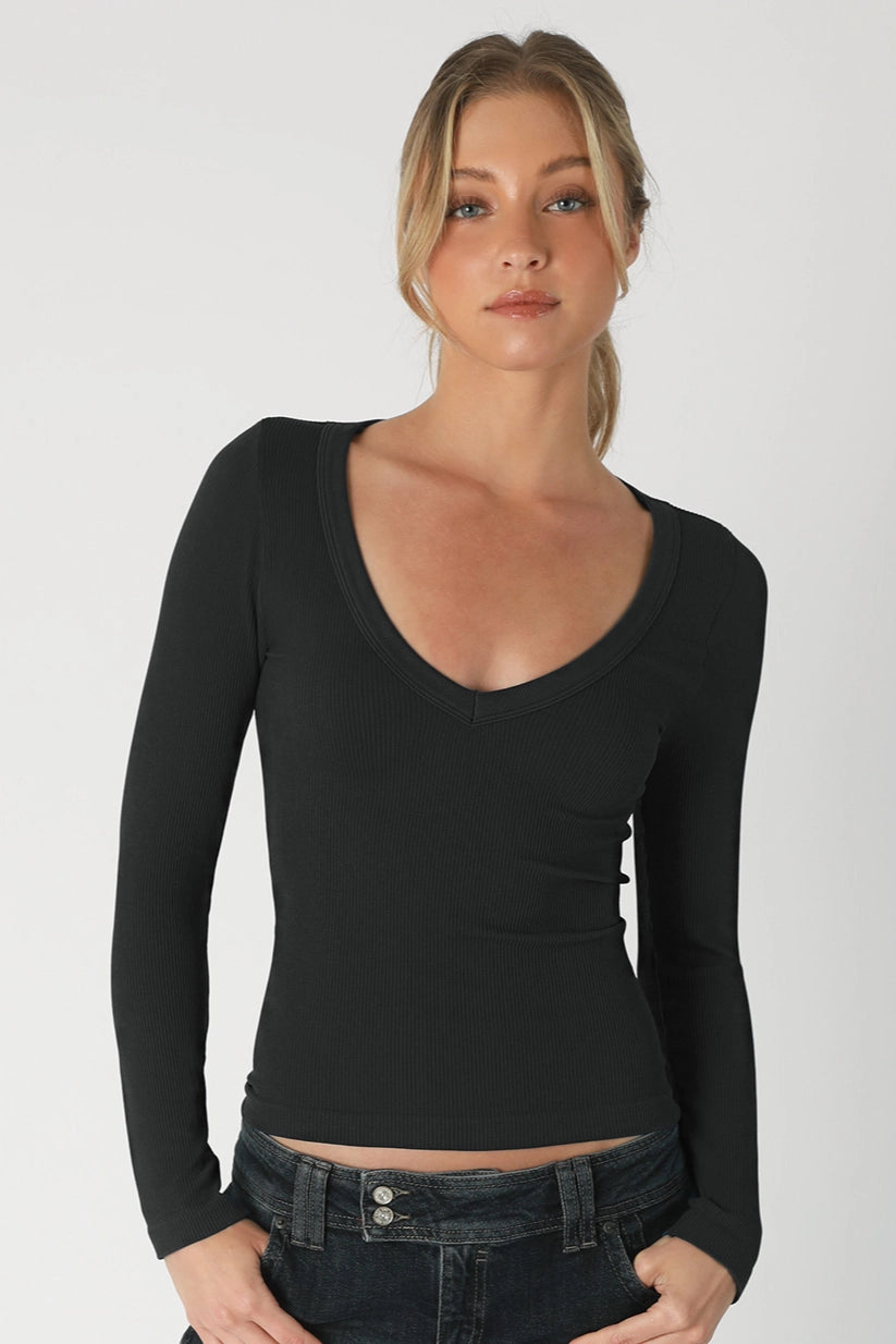 Belle V-Neck Long Sleeve