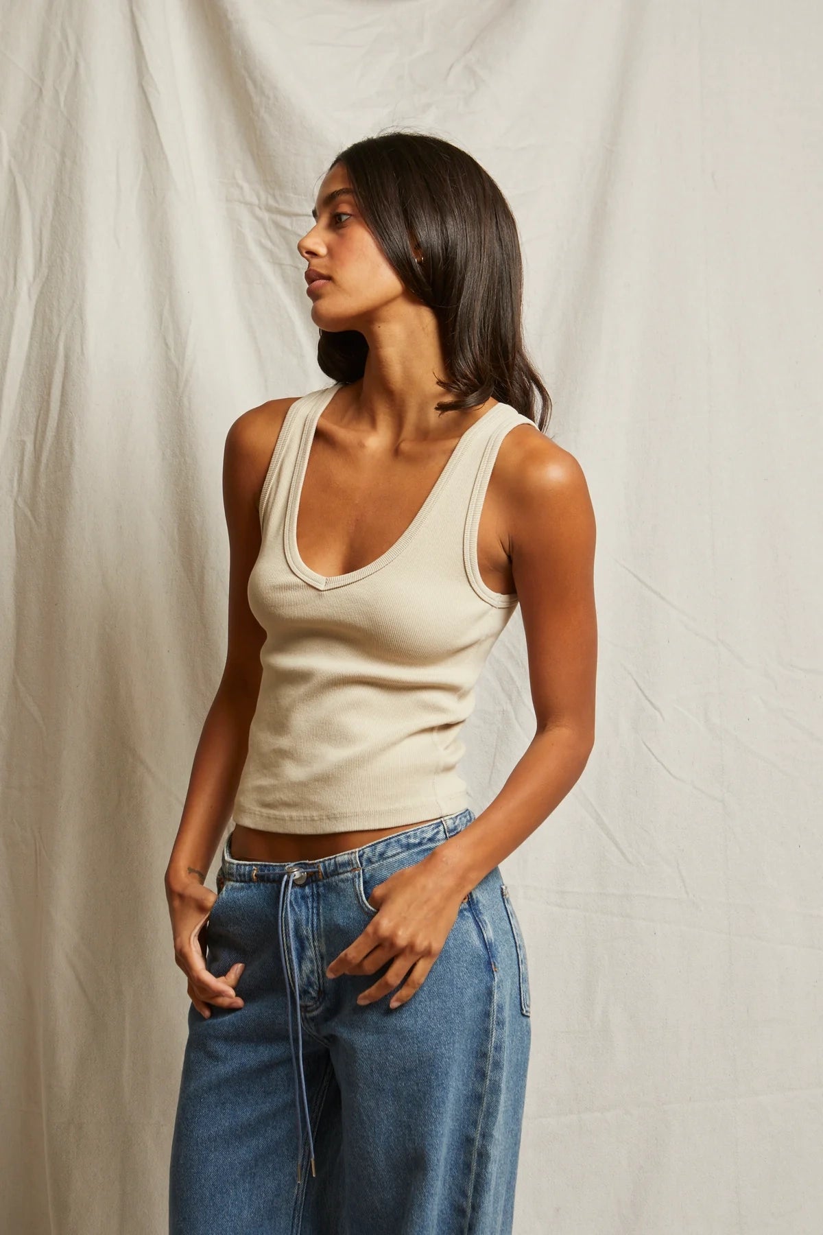 Azure Dream V Neck Tank