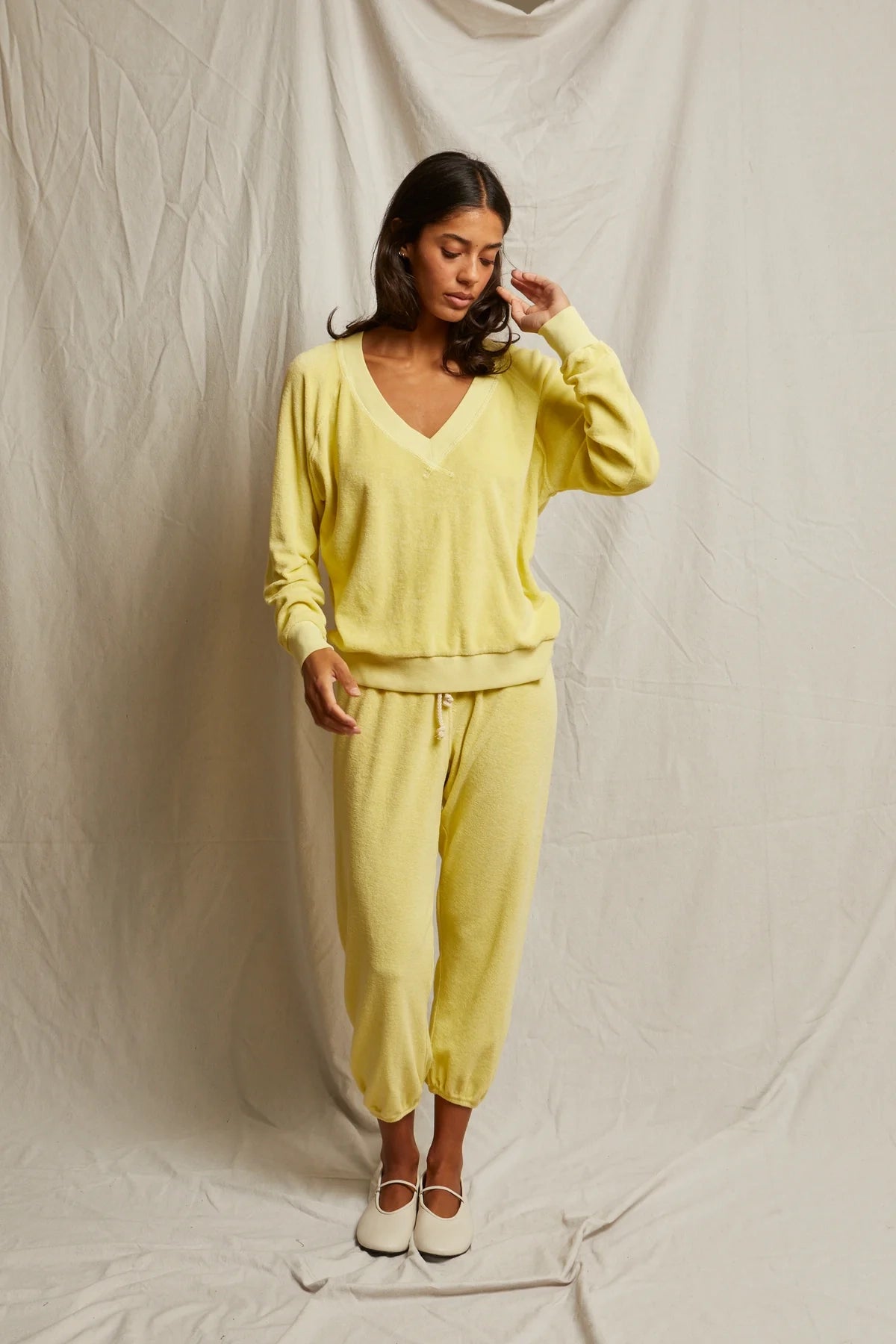 Fresh Rush Terry V Neck Sweatshirt