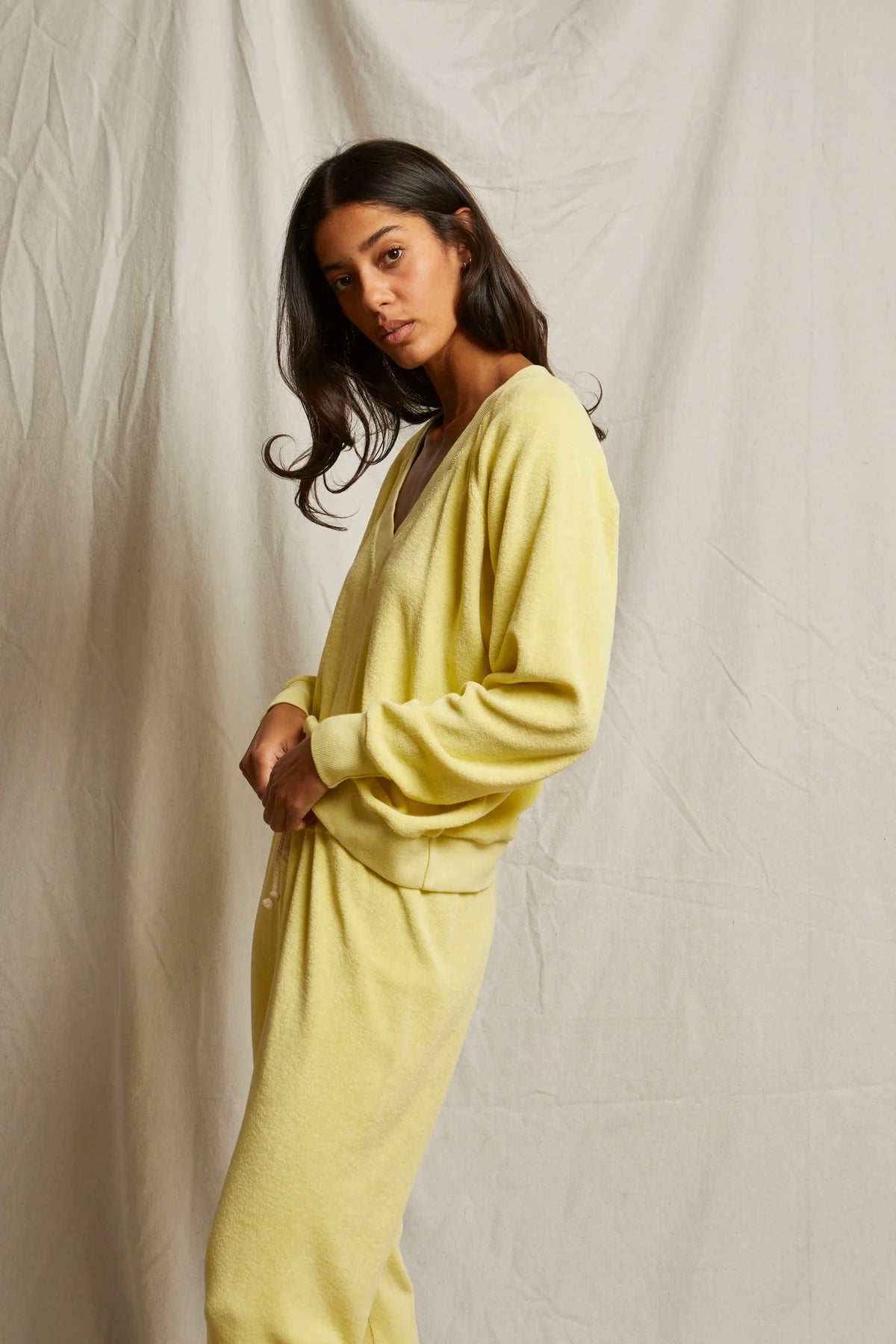 Fresh Rush Terry V Neck Sweatshirt