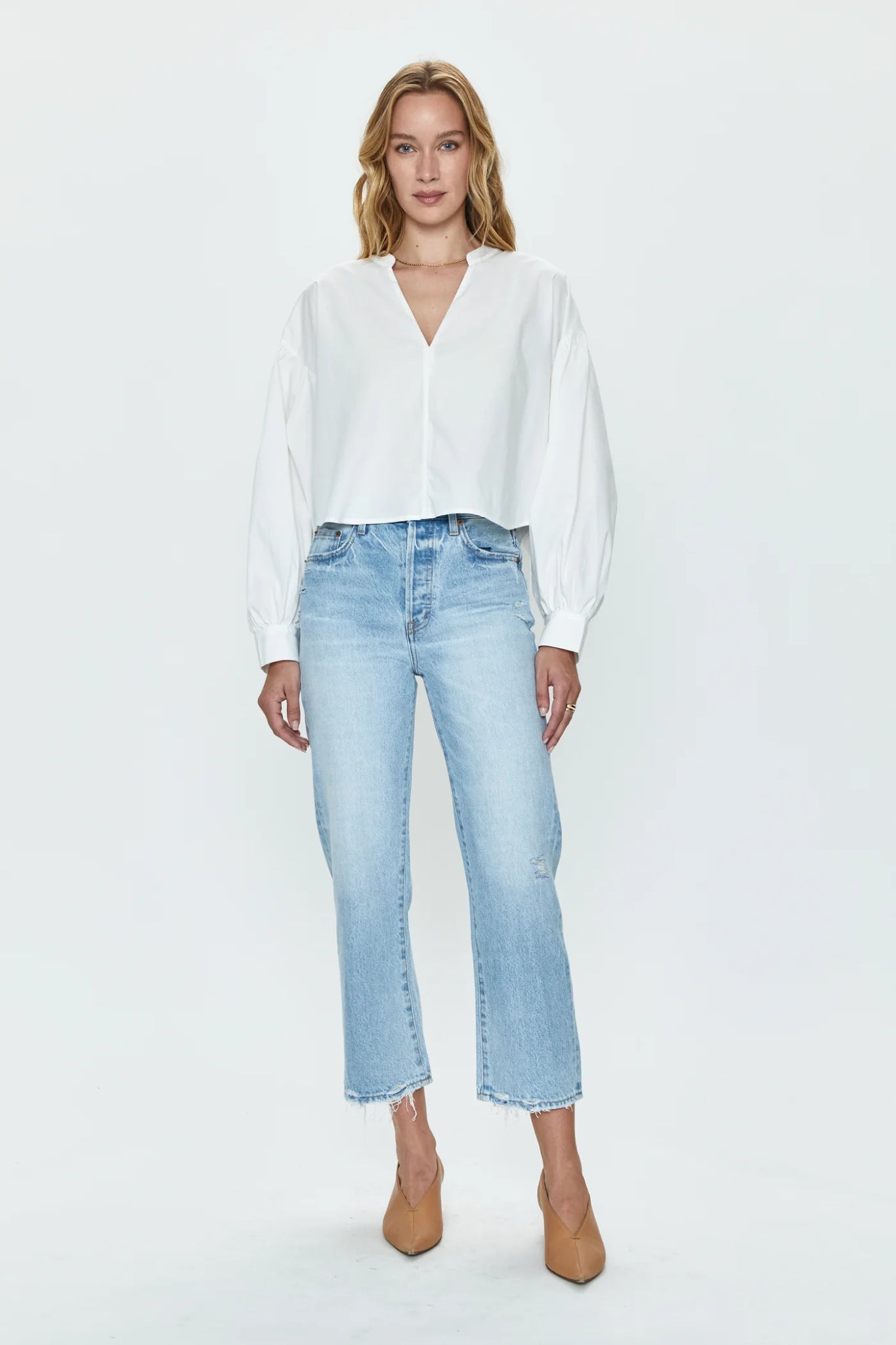 Alma Crop High Rise Straight Jean