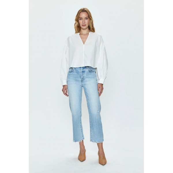 Alma Crop High Rise Straight Jean