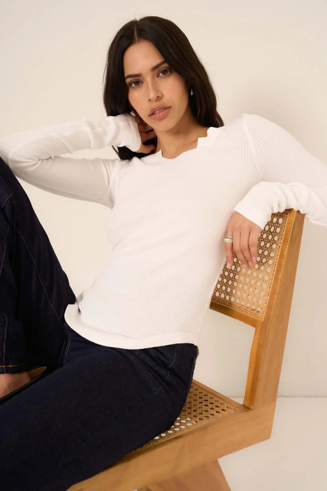 Tone Comeback Notch Neck Long Sleeve