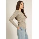 Crimson Vibe Boat Neck Sweater Rib Long Sleeve