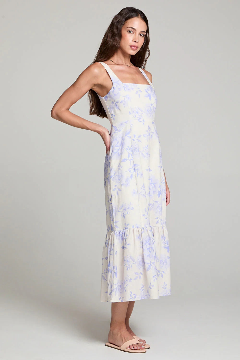 Moda Midi Floral Dress