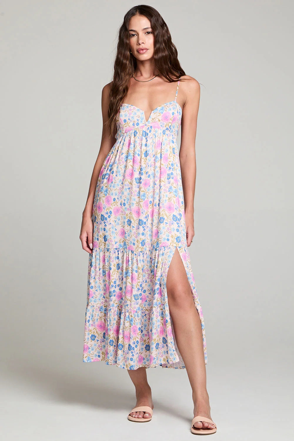 Ritmo Calma Floral Midi Dress