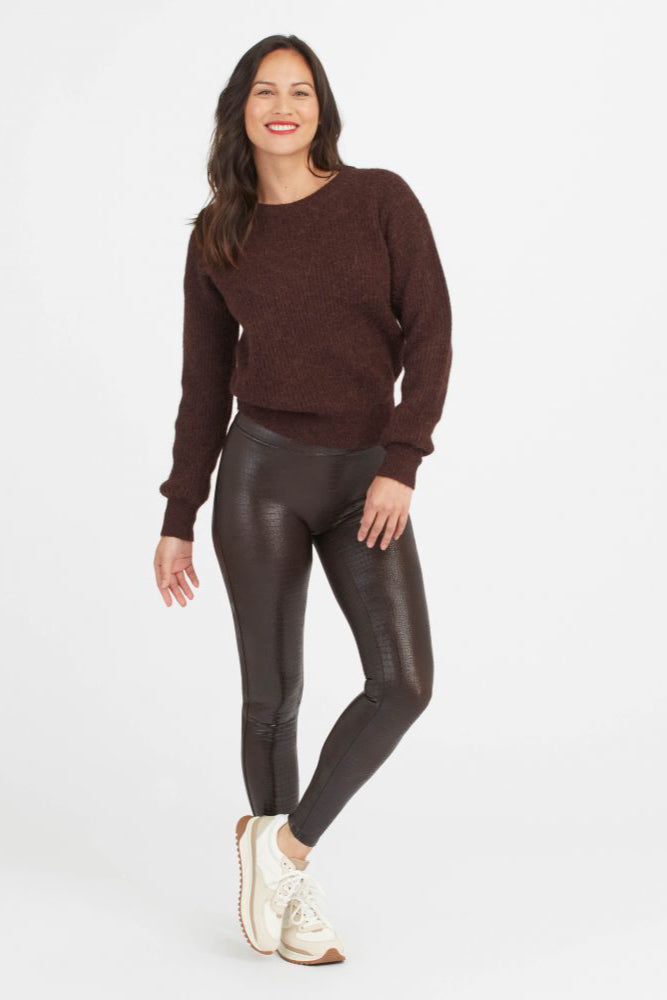 Brisa Leather Croc Shine Legging