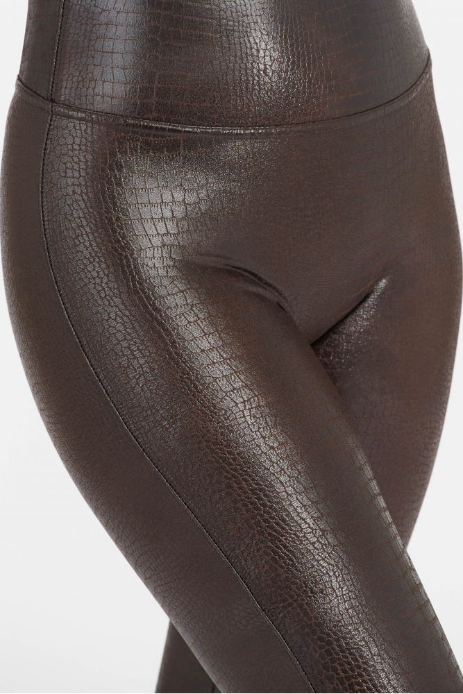 Brisa Leather Croc Shine Legging