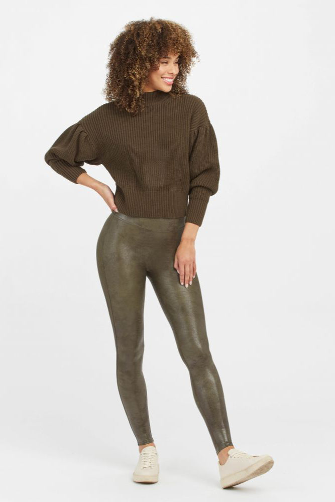 Brisa Leather Croc Shine Legging