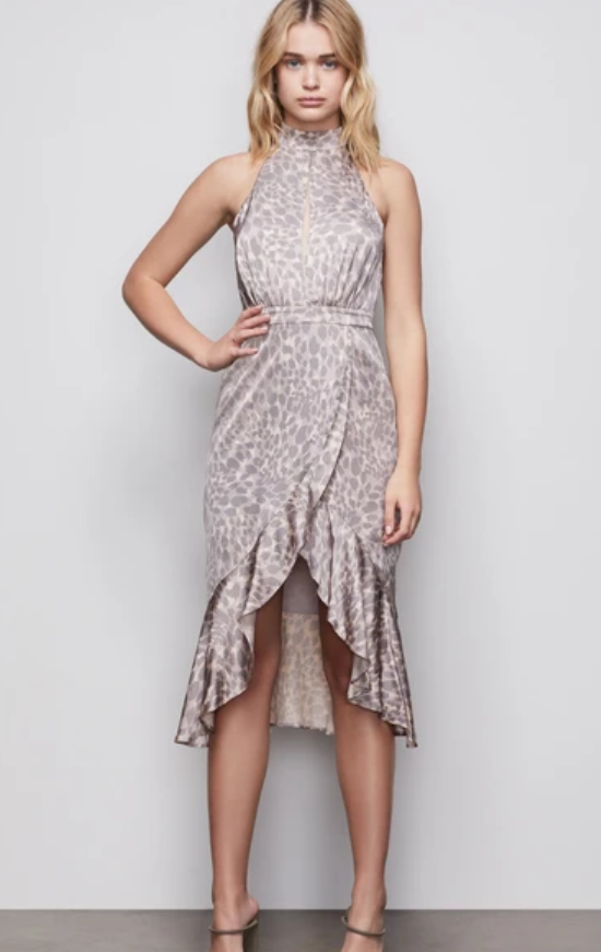 Dusk Halter Leopard Dress