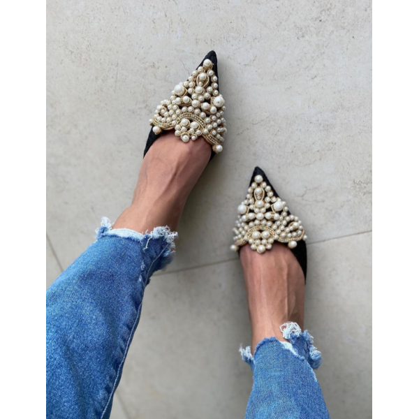 Alma Vida Pearl Embellished Heels