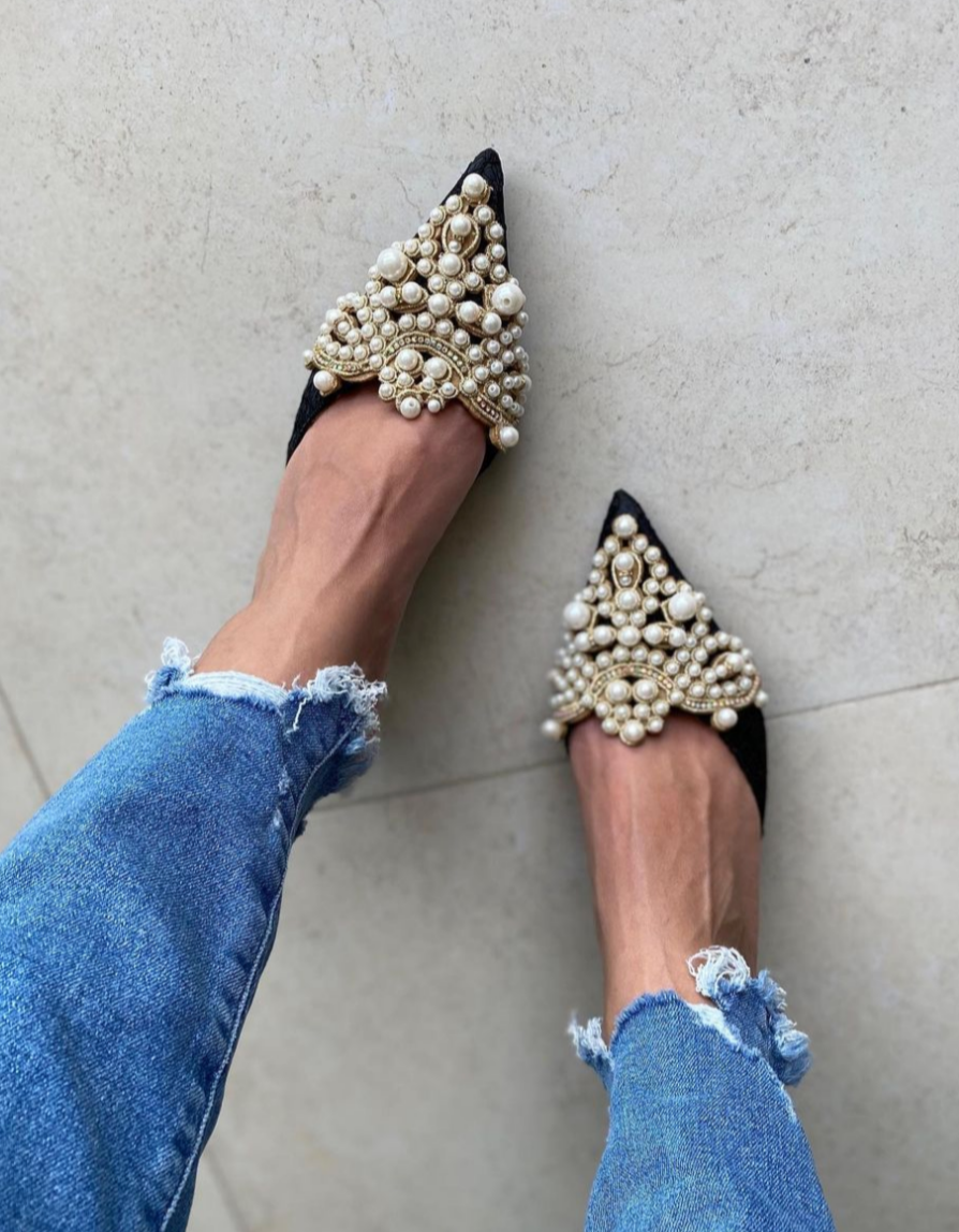 Alma Vida Pearl Embellished Heels
