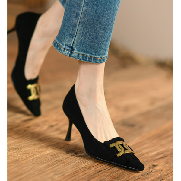 Flamme Leather Heels