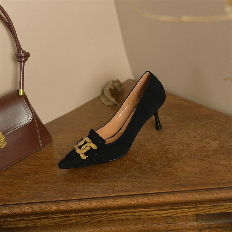 Flamme Leather Heels