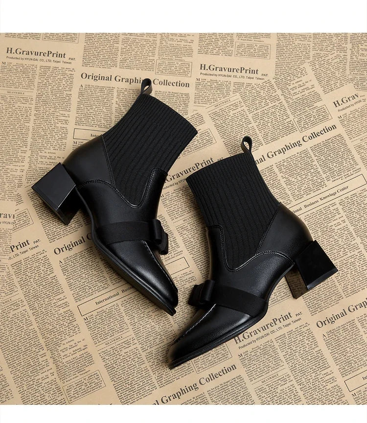 Crimson Vibe Bow Boots