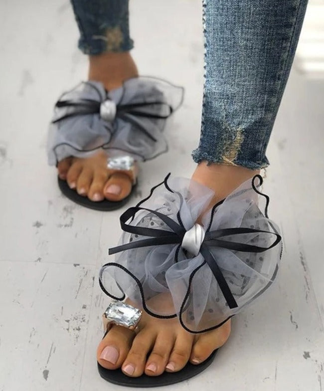 Bold Bowtie Slippers