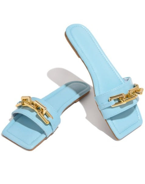 Velvet Chain Slippers