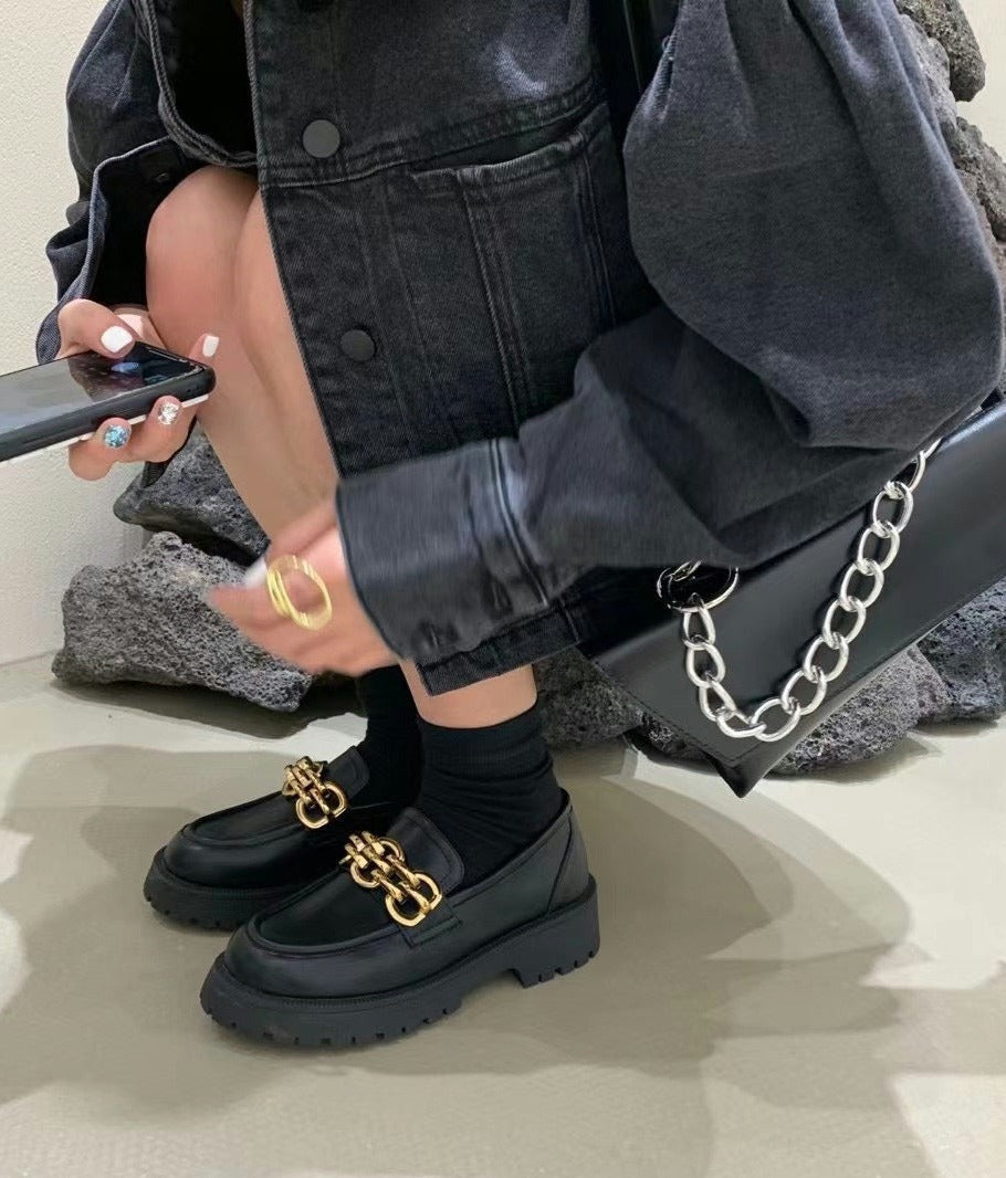 Spark Metal Chain Loafers