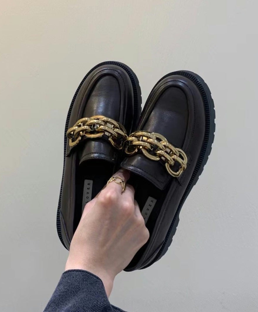 Spark Metal Chain Loafers