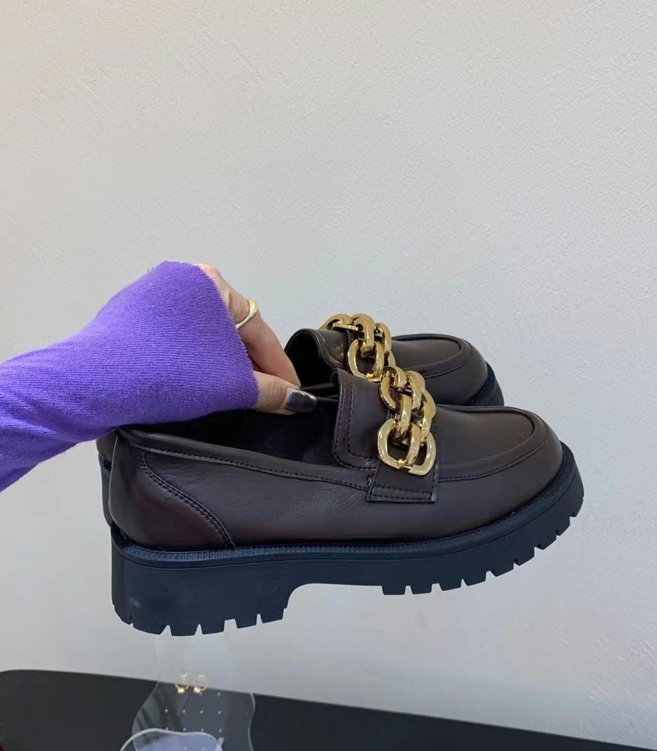 Spark Metal Chain Loafers