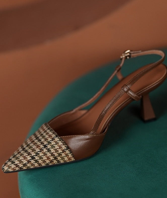 Infinity Leather Kitten Heels