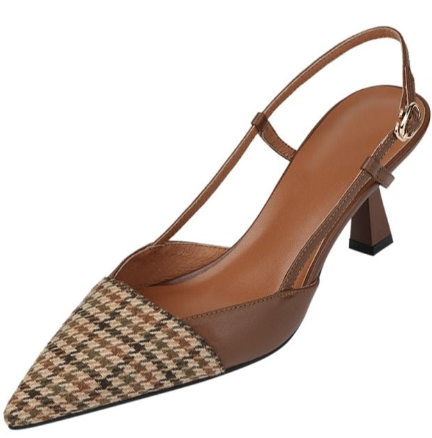 Infinity Leather Kitten Heels